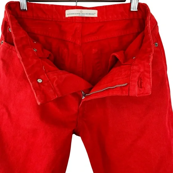 Golden Goose Red Mid-Rise Jeans - Picture 7 of 16